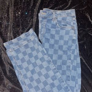 Cute Checkered Jeans